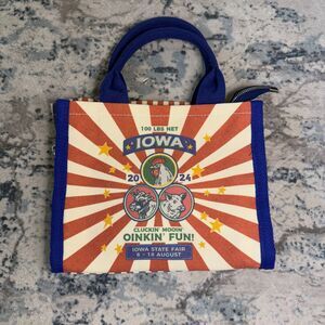 Selina Vaughan Iowa State Fair 2024 Purse Canvas Crossbody Red/Blue